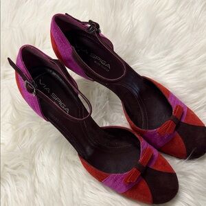 Via Spiga Women's Red and Pink Heels